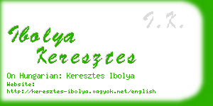 ibolya keresztes business card